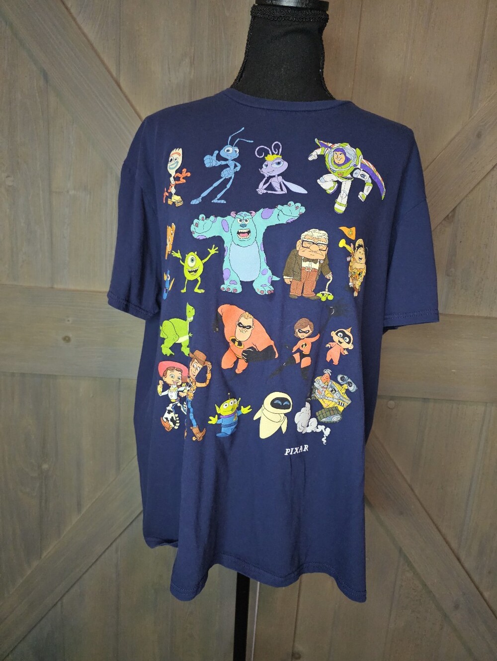 Disney Pixar All Over Print Character T-Shirt XL